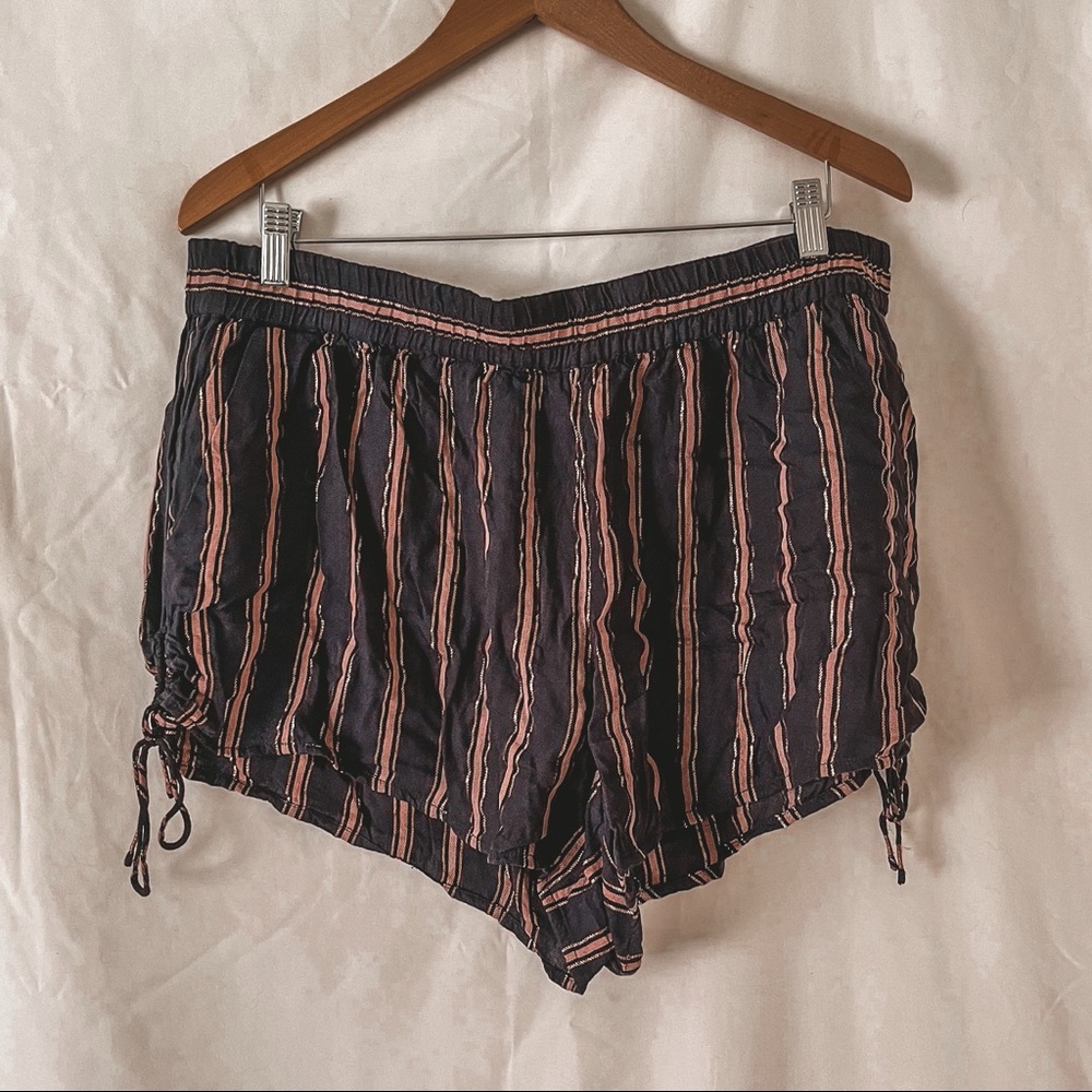 Anthropologie Metallic Stripe Sleep Short